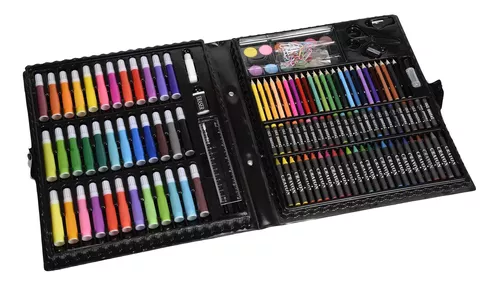 KIDDYCOLOR 150 Pieces Deluxe Art Set for Kids with Oil Pastels, Crayons,  Colored Pencils, Markers a Great Gift Children