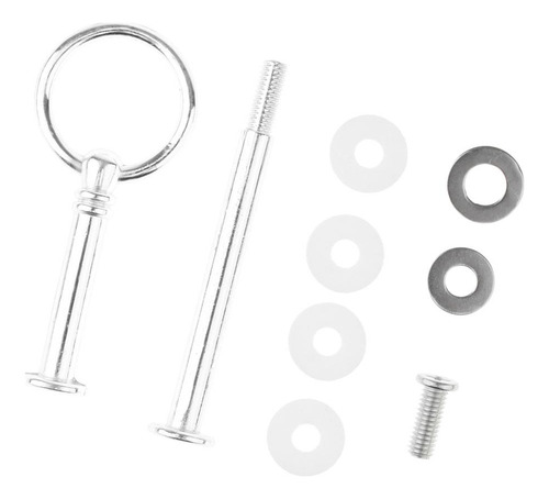 Soporte De Torta Barra De Metal Agujero Central Plata Plata