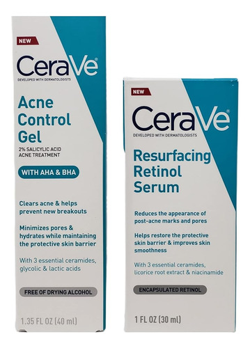 Cerave Acne Treatment Bundle - Contiene Cerave Resurfacing R