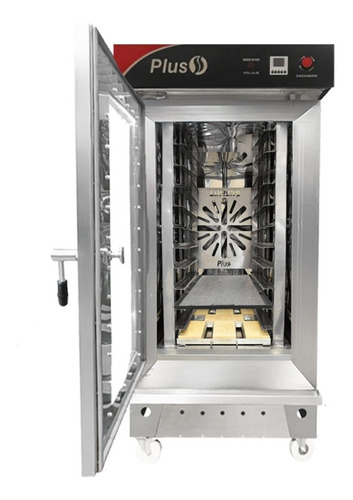 Horno Industrial Plus Plus12 Para Panadería Puerta Con Visor Plateado