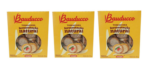 Torradinhas Canapé Bauducco Kit Com 3 Unidades De 110g