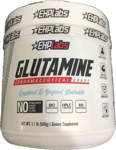 Ehp Labs Glutamina Grado Farmacéutico Polvo 100ser 500gr Sabor Sin Sabor
