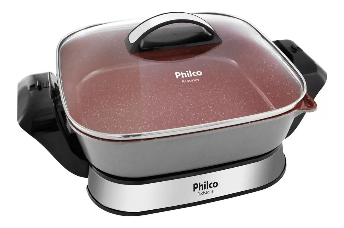 Panela Elétrica Redstone Com Revestimento 4l Vermelha Philco Vermelho 60 Hz