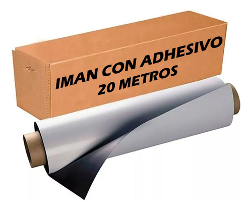 20 Metros De Imán Con Adhesivo Calibre 20 / 62cm De Ancho