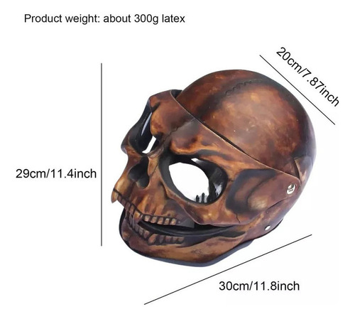 Dc! Casco Motociclista Cráneo Máscara Halloween 2024