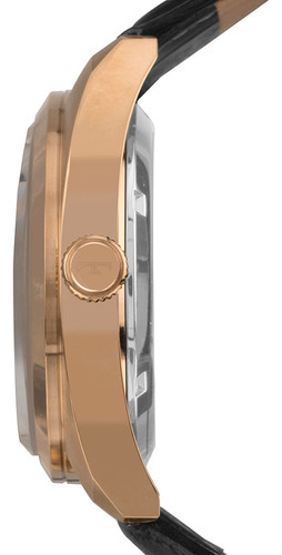Relógio Technos Masculino Automatico Rosé - 8205ot/0p Correia Preto Bisel Preto