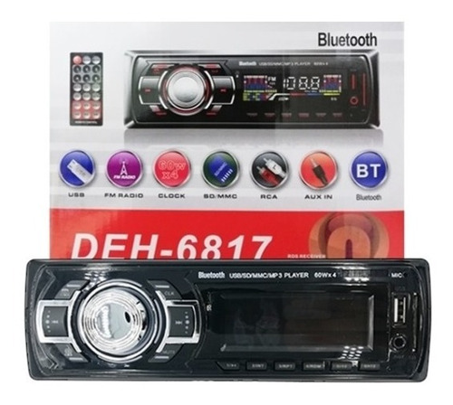 Radio Para Auto Universal Bluetooth Control Remoto Usb Sd