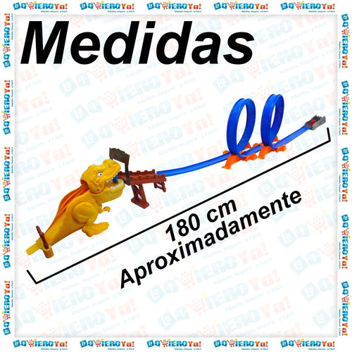 Imagen 7 de 9 de Pista Dinosaurio Doble Vuelta Zuru Metal Machines Auto Envio