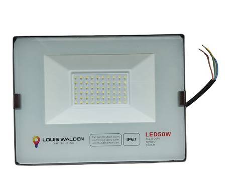 Foco Led Luminaria Exterior 50w Luz Cálida Ip67 Gtía 3 Años