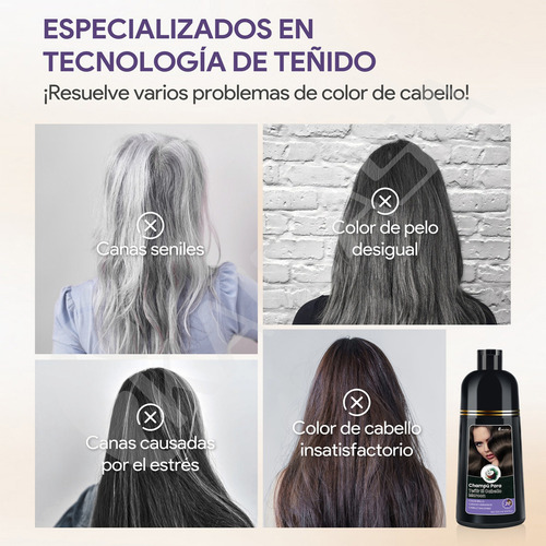 Shampoo Tinte Instantáneo Cubre Canas Natural Jengibre