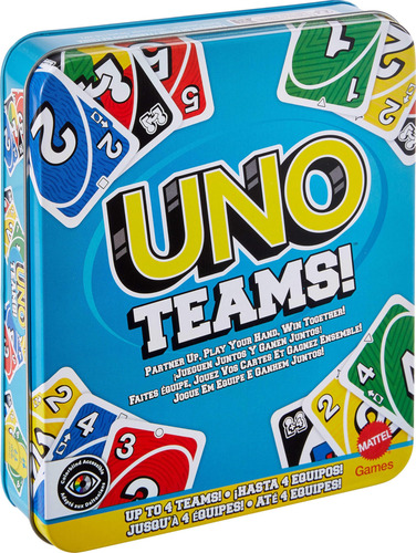 Juego De Cartas Mattel Games Uno Teams Para Niños, Adultos Y