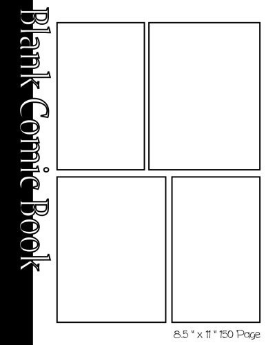 Blank Comic Book Pagesblank Comic Strips4 Panels, 85x11,150 