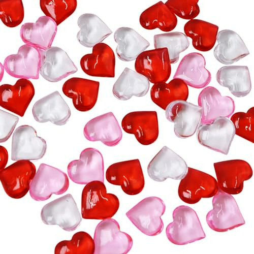 120 Piezas De Decoraciones De Gemas De Corazón Para El Día D