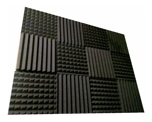 Kit 12 Paneles Acusticos Peine Piramidal Grueso 2 Pulgadas