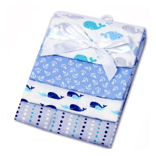 Set 4 Mantas Franela Tutos Bebe Pañales Tela Estampados Bebé