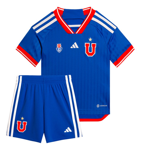 Conjunto adidas Club Universidad De Chile 23 Niños Azul