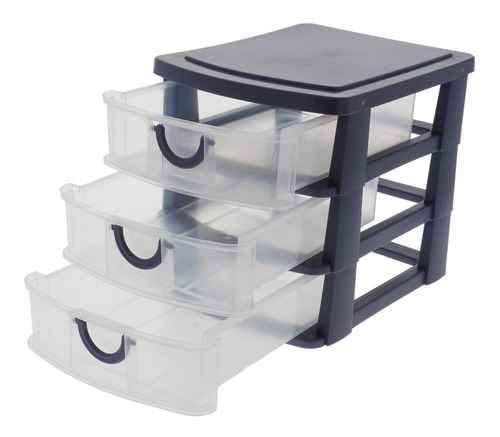 Caja De Organizador De 3 Cajones Plásticos Dy