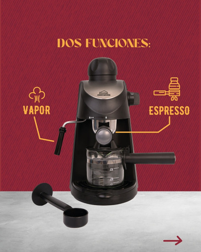 Imagen 3 de 7 de Capuchinera Cafetera Espresso + Capuccino Home Elements