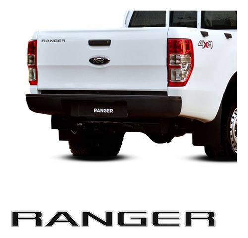 Emblema Ranger 2013/2016 Tampa Traseira Adesivo Preto