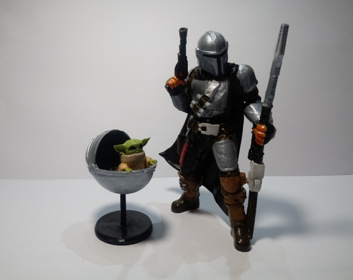 Mandalorian + Yoda Baby - Star Wars - Impresión 3d