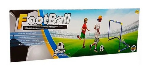 Imagen 2 de 4 de Juguete Arco De Futbol 63x92 + Pelota + Red + Inflador