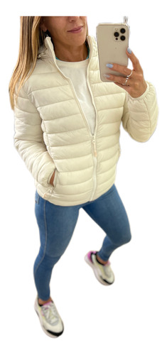 Campera Ultralivina Corta Simil Pluma Mujer The Big Shop