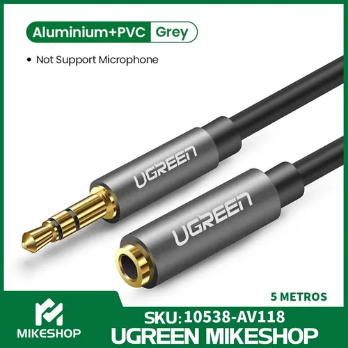 Cable Audio Prolongador Auriculares Mini Plug 3.5mm 5 Metros