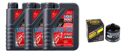 Kit R3/a, Mt03, Xj6, Mt07, R6 3l Liqui Moly 10w50+ Profilter