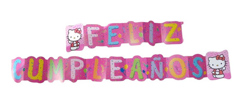 Cartel Hello Kitty Feliz Cumpleaños Original Cotillón