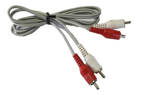 Cable Adaptador 2 Rca Macho A 2 Rca Macho 1 Metro Color Gris