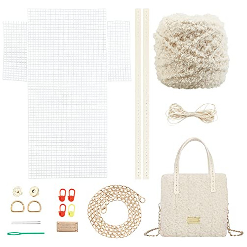 Conjunto De 18 Piezas De Kit De Tejido Y Crochet Diy, B...