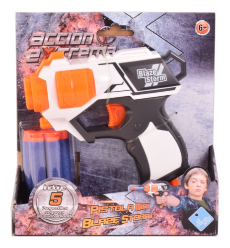 Pistola Lanza Dardos Mini Blaze Storm Duende Azul Simil Nerf