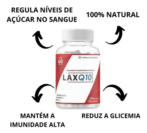 Laxq10 60 Capsulas Natural Formula Avançada Sabor Sem Sabor Sem Sabor