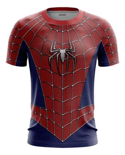 Camisa Camiseta Traje Homem Aranha Super Herói Proteção Uv50