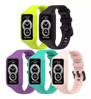 Kit 5 Mallas Para Reloj Huawei Honor Band 6 Colores En Fotos