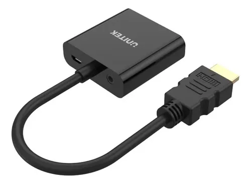 Adaptador Unitek Hdmi A Vga Con Audio - Full Hd 1080p