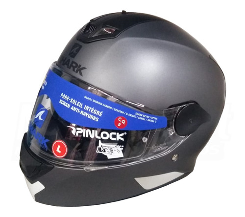 Capacete Fechado Shark D-skwal 2 Cinza Titanium Fosco Ama