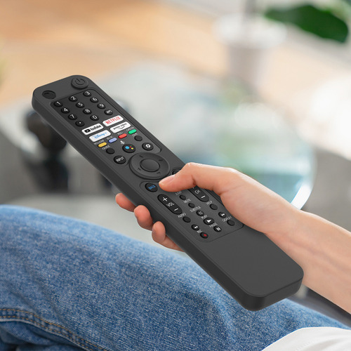 USTIYA Funda Para Sony Tv 4k Rmf Tx600 C/p/u/e Case Control Remoto Carcasa Silicona Color Negro Cover