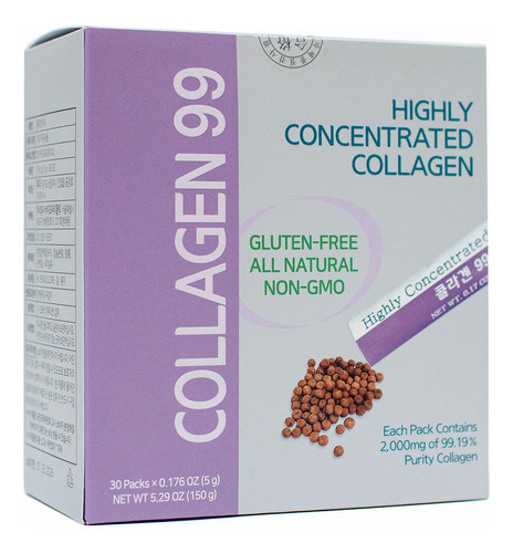 Collagen 99 Colageno Altamente Concentrado 99% 30 Paquetes D