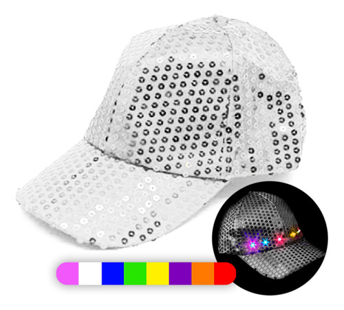 Gorra Luminosa Led 6 Luces Colores Surtidos X 10u