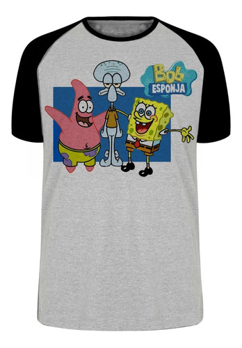 Camiseta Blusa Plus Size Bob Esponja Patrick Lula Molusco