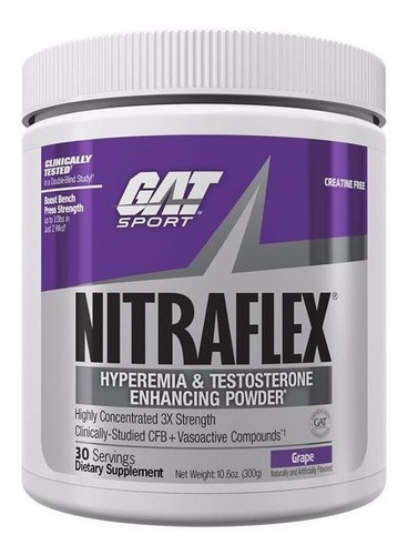 Pre Entreno Gat Nitraflex (30 Servicios) 