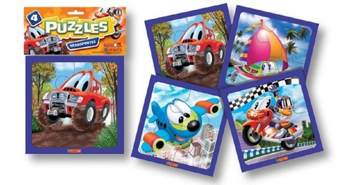 Rompecabezas Transportes  4  Puzzle De 4 Piezas V Crespo