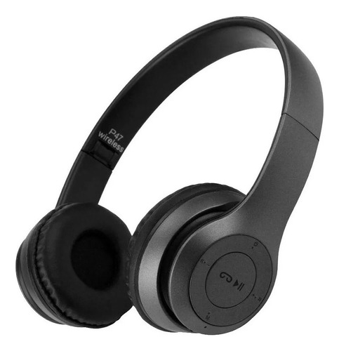 Fone De Ouvido Bluetooth P47 Wireless Headphones Sem Fio Cor Preto