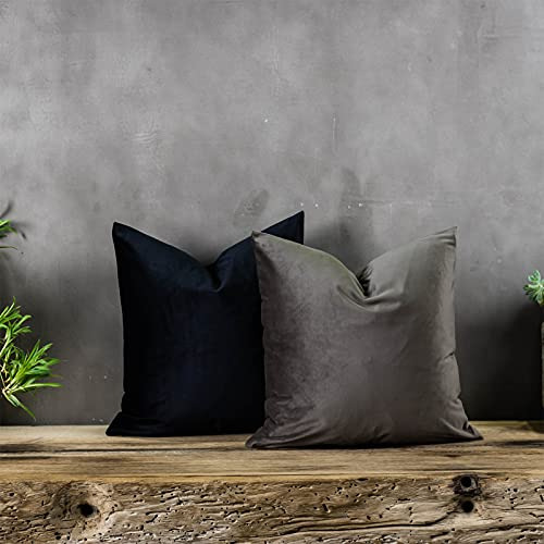 Juego De 2 Fundas De Almohada De Terciopelo 56x56 Cm
