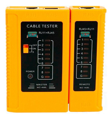 Tester Cables Red Rj45 Y Telefonía Rj11 Batería 9v Incluida