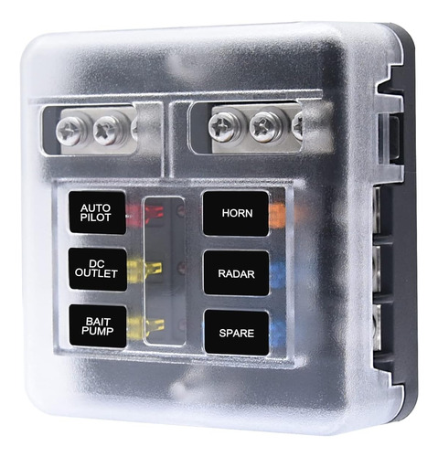 Bloque De Fusibles Marino De 12 V, Impermeable, Soporte De C