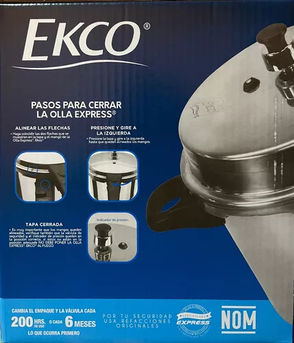 Olla Express 8 Litros Marca Ekco De Aluminio Malubero Malu1546