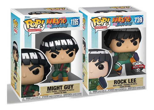 Naruto Shippuden Rock Lee Might Guy Funko Pop Set Cf