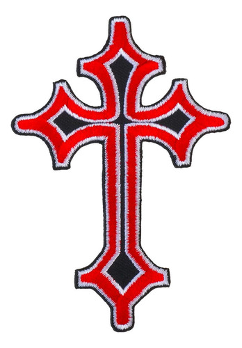 Cruz Roja Biker Motocicleta Pirata Llama Bordado Hierro...